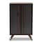 Baxton Studio Naoki Grey and Walnut Finished Wood 2-Door Shoe Cabinet 168-10758 - alternate 5